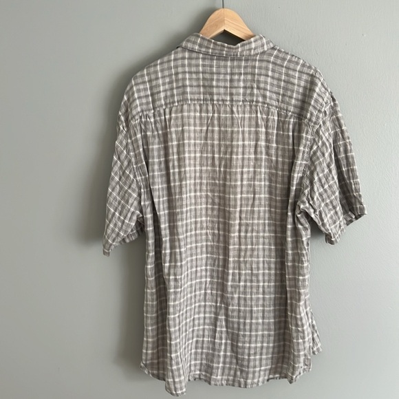 PENDLETON MENS MALONE LINEN SHORT SLEEVE BUTTON UP SHIRT SIZE LARGE - Picture 2 of 7